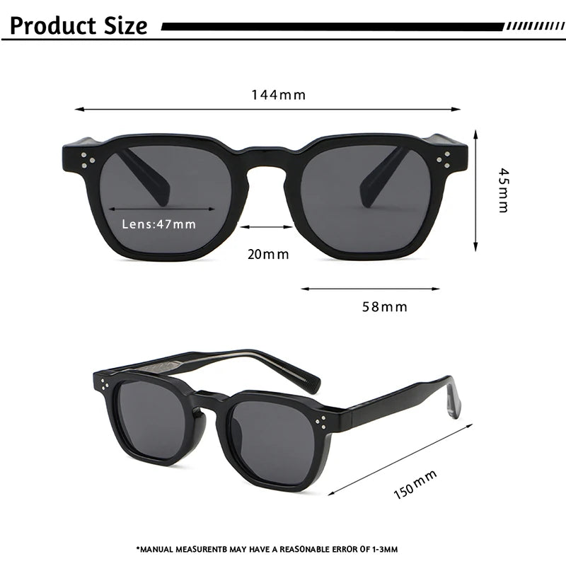 Caterside Sunglasses For Men | Small Square Fashion Frame