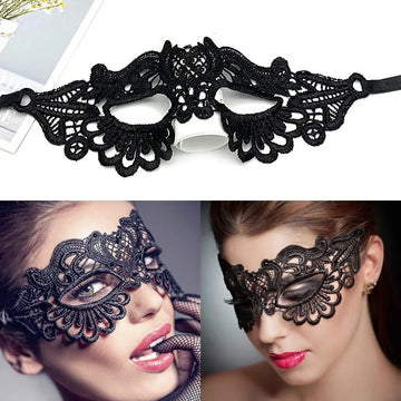 Sexy Black Lace Floral Eye Mask Masquerade Prom Face Mask Women Princess Party Cosplay Nightclub Queen Lace Mask Props Gifts
