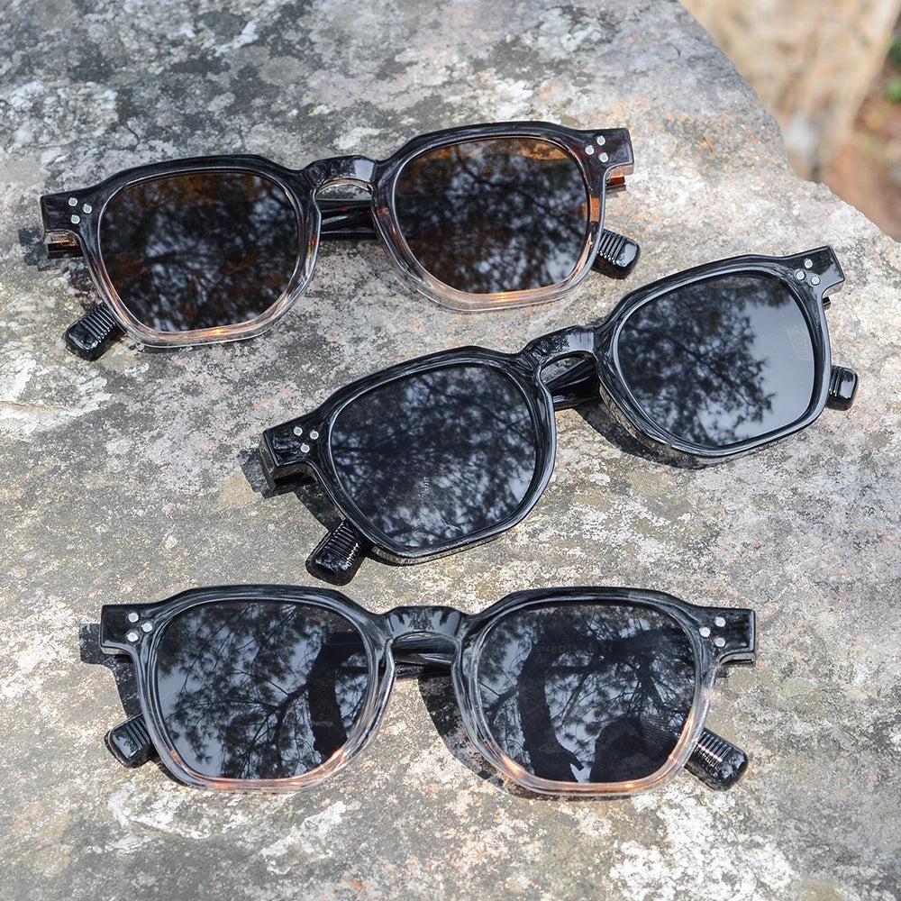 CRIXALIS Square Rivets Sunglasses for Women Men Vintage Trend Trending Sun Glasses Ladies Beach Shades Male Female UV Protection