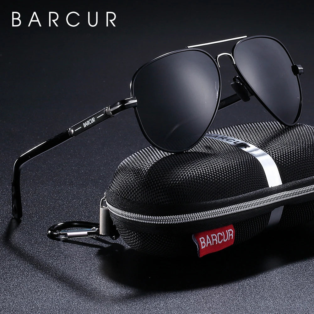 BARCUR Polarized Mens Sunglasses UV400 Pilot Eyewear