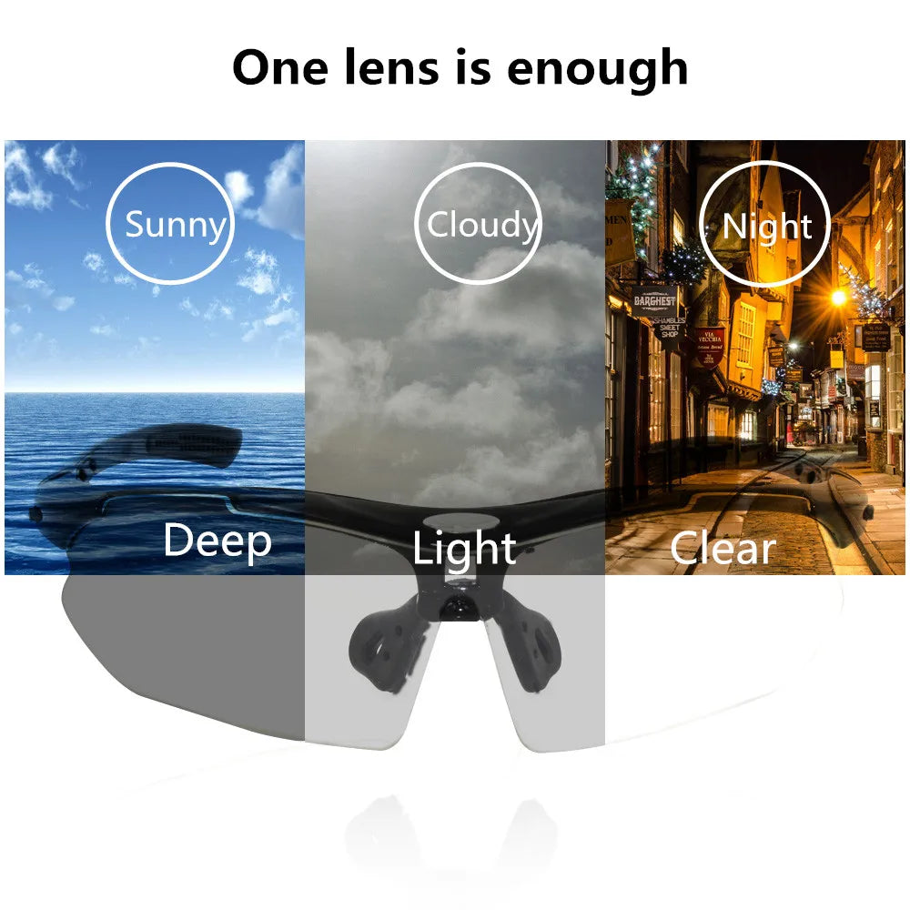 Cycling Photochromic Sunglasses Auto Discoloration Glasses Men MTB Mountain Bike Bicycle Eyewear Men Women Goggles