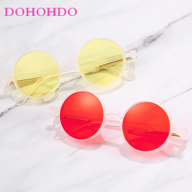 Vintage Steampunk Round Frame Sunglasses Men And Women Fashion Luxury Designer Sun Glasses Male Outdoors Cycling Shades UV400