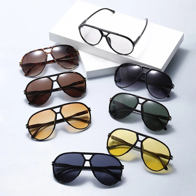 SO&EI Oversize Pilot Women Men Sunglasses UV400