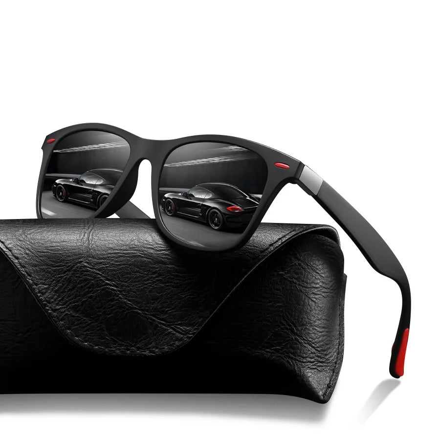 Fashion Vintage Eyewear rivet Decoration Square Sunglasses Men Women Fishing Driving Man Luxury Brand Designer Sun Glasses