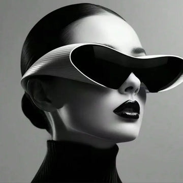 New Alien Uv Resistant Sunglasses, Punk Goggles, Futuristic Y2k Large Frame Integrated Sunglasses 7751