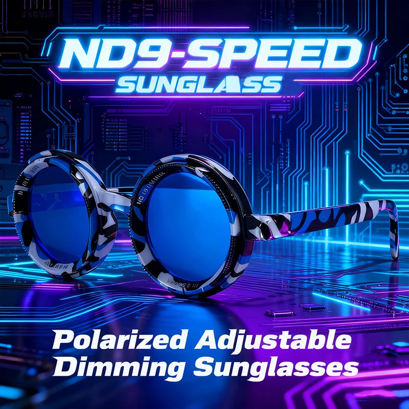 ND9 Dimming Sunglasses For Men | Adjustable UV400 Round Shades