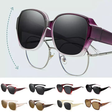 Driving Glasses Cover Sunglasses Fit Over Glasses Wrap Around Sunglasses Square Shades UV400 Goggles for Men Women