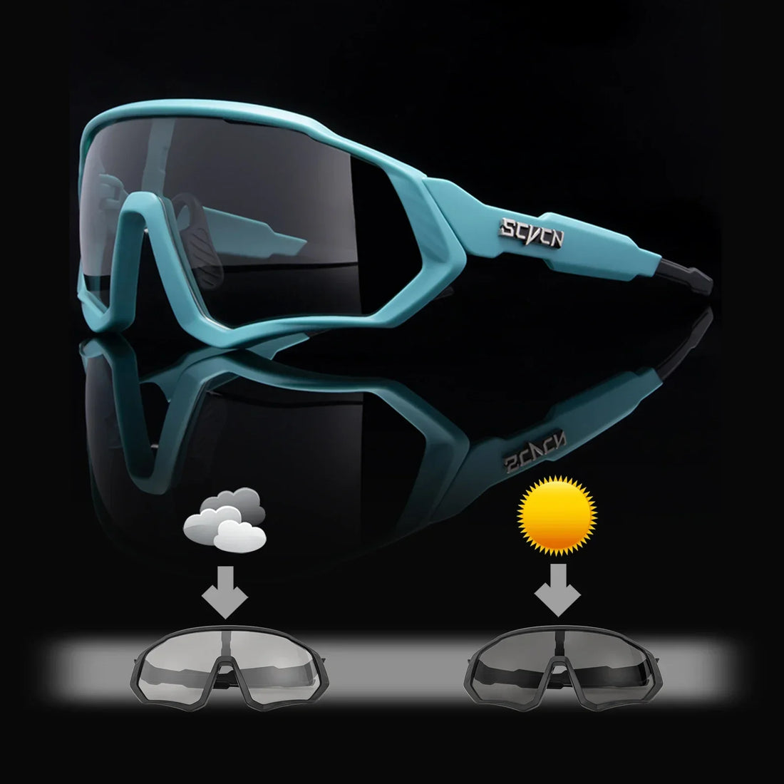 SCVCN Outdoor Photochromic Cycling Sunglasses UV400 Women Road Bicycle Goggles Men Cycling Glasses MTB Sports Eyewear New
