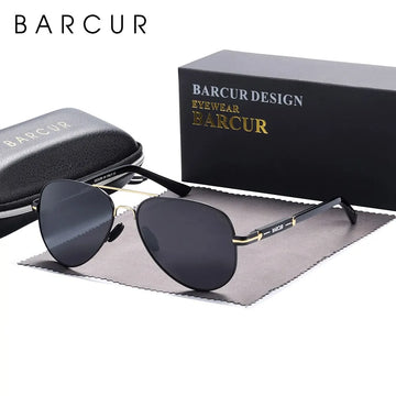BARCUR Polarized Mens Sunglasses UV400 Pilot Eyewear