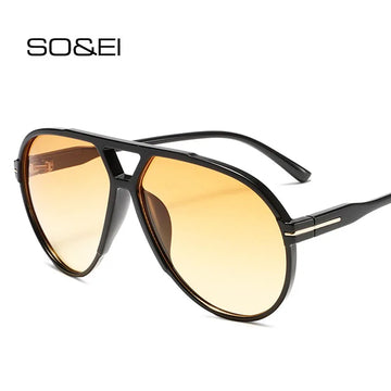 SO&EI Oversize Pilot Women Men Sunglasses UV400