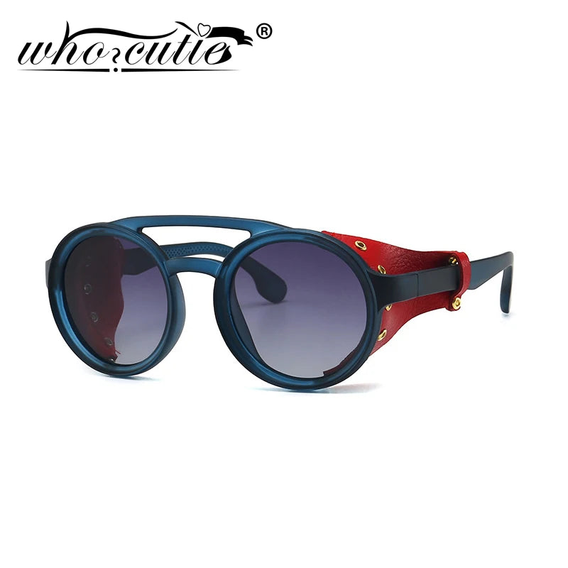 Steampunk Polarized Sunglasses Men Women for Narrow Face 2025 Brand Designer Vintage Small Round Frame Sun Glasses Shades S141