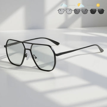 Luxury Metal Photochromic Sunglasses Men Women Fashion Polarized Sun Glasses Stylish Chameleon Anti-glare Driving Shades UV400
