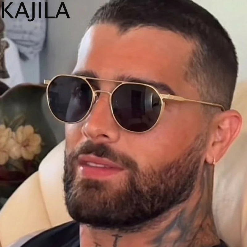Gothic Steampunk Round Sunglasses Men 2026 Luxury Brand Designer Retro Punk Sun Glasses for Men Vintage Eyewear Shades UV400